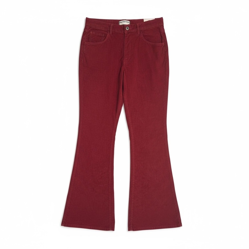 NWOT Free People‎ WE THE FREE CRVY Karma Auburn Cord Flare Corduroy Pants Size M